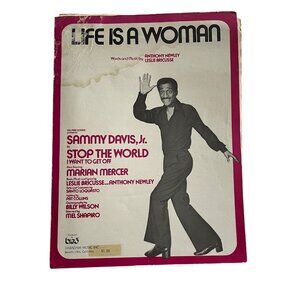Life is a Woman Sammy Davis Jr Sheet Music 1978 Vintage u